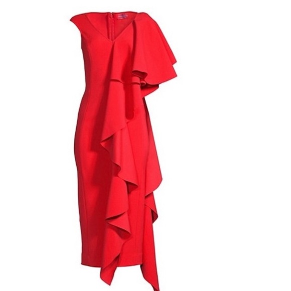 Solace London Red Alora dress - Picture 2 of 5